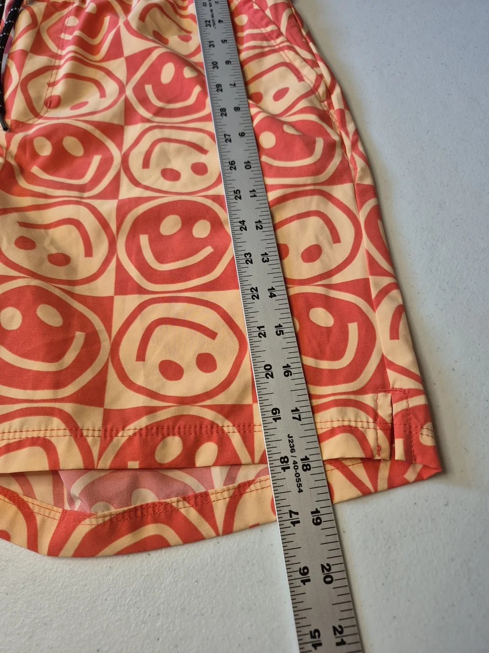 Men's Orange Smiley Print Drawstring Hybrid Shorts 4241/4